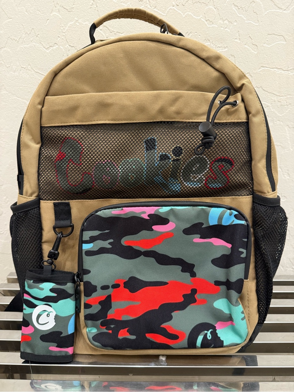 Cookies Escobar Backpack with Multicolor Camo smell proof